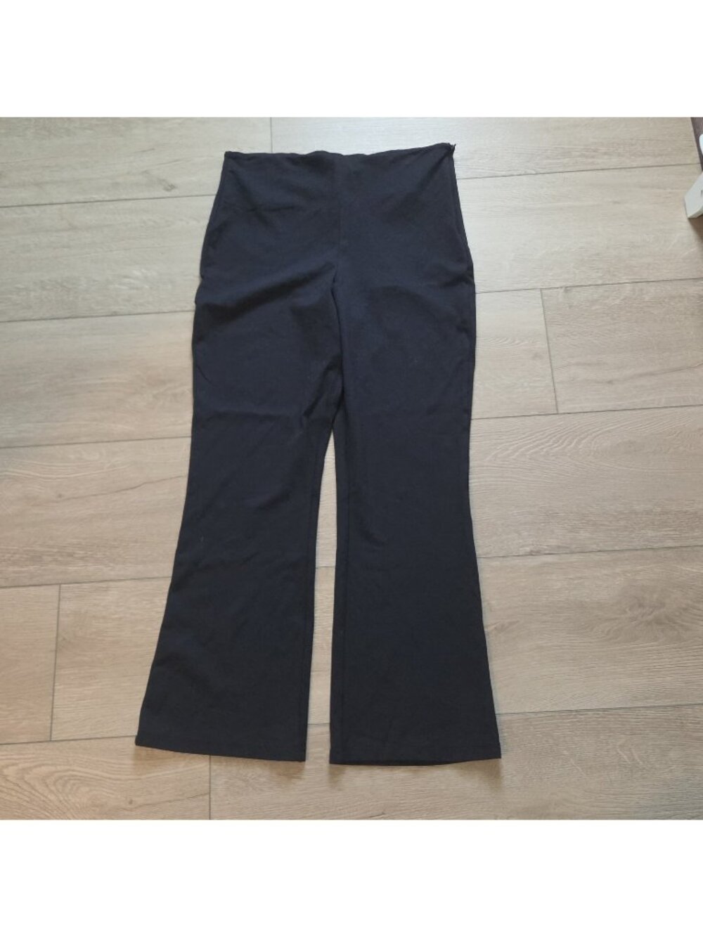 Fabletics Black Ponte Knit Kick Flare Pants Womens XL 36x31
